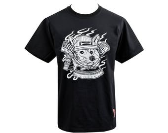 Mens Samurai Shiba Inu T-Shirt - Japanese Samurai - Doge - Shiba T-Shirt - Japanese Dog - Samurai Helmet -