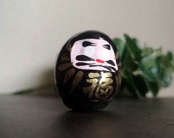 Mini Japanese Daruma Doll - 4.5cm - Black