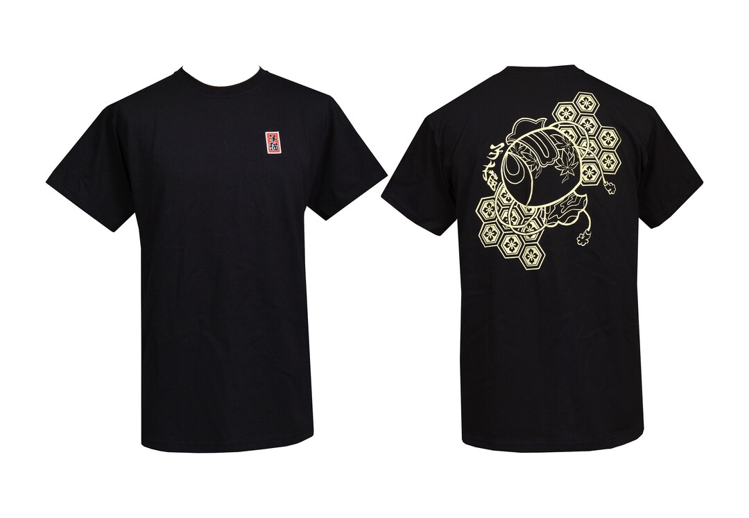 Mens Traditional Japanese Tattoo T-shirt Lucky Mallet Daikokuten Lucky