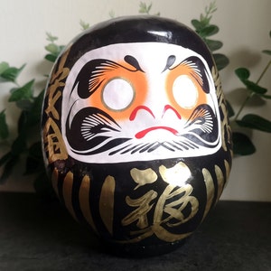 Black Japanese Daruma Doll - 15cm