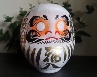 White Japanese Daruma Doll - 15cm