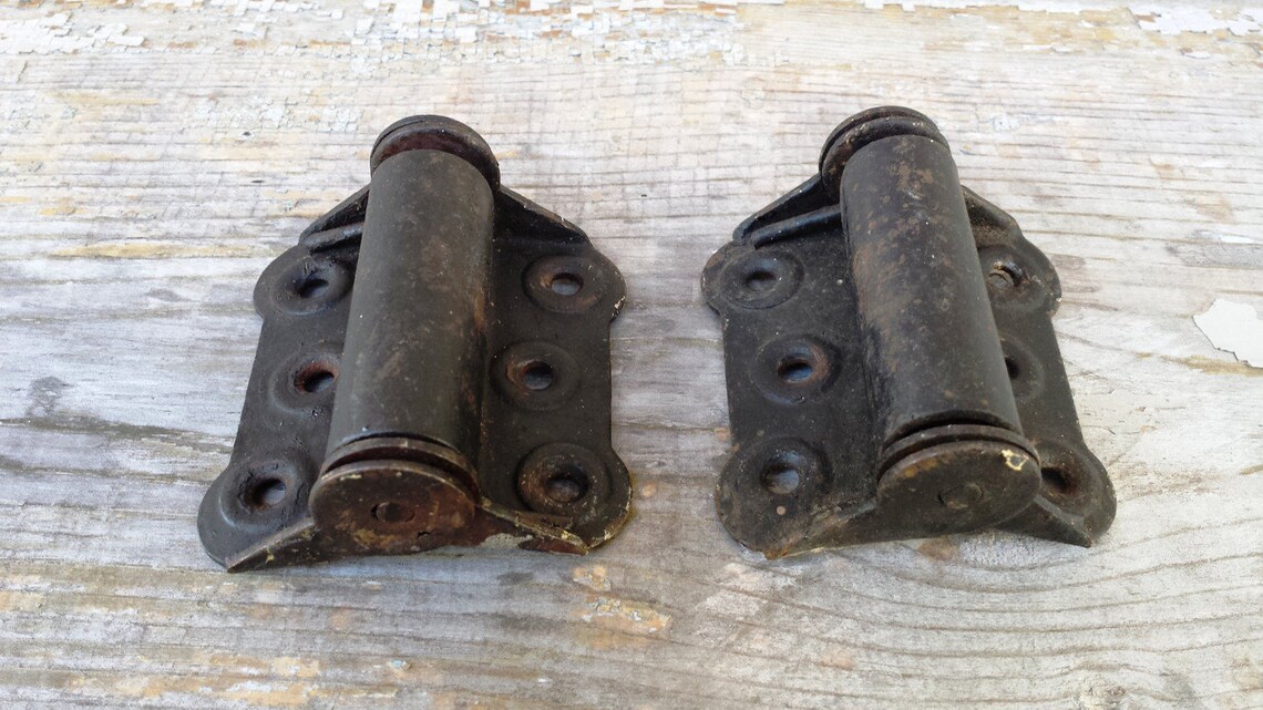 Vintage Screen Door Hinges Spring Loaded Hinge Restoration Etsy