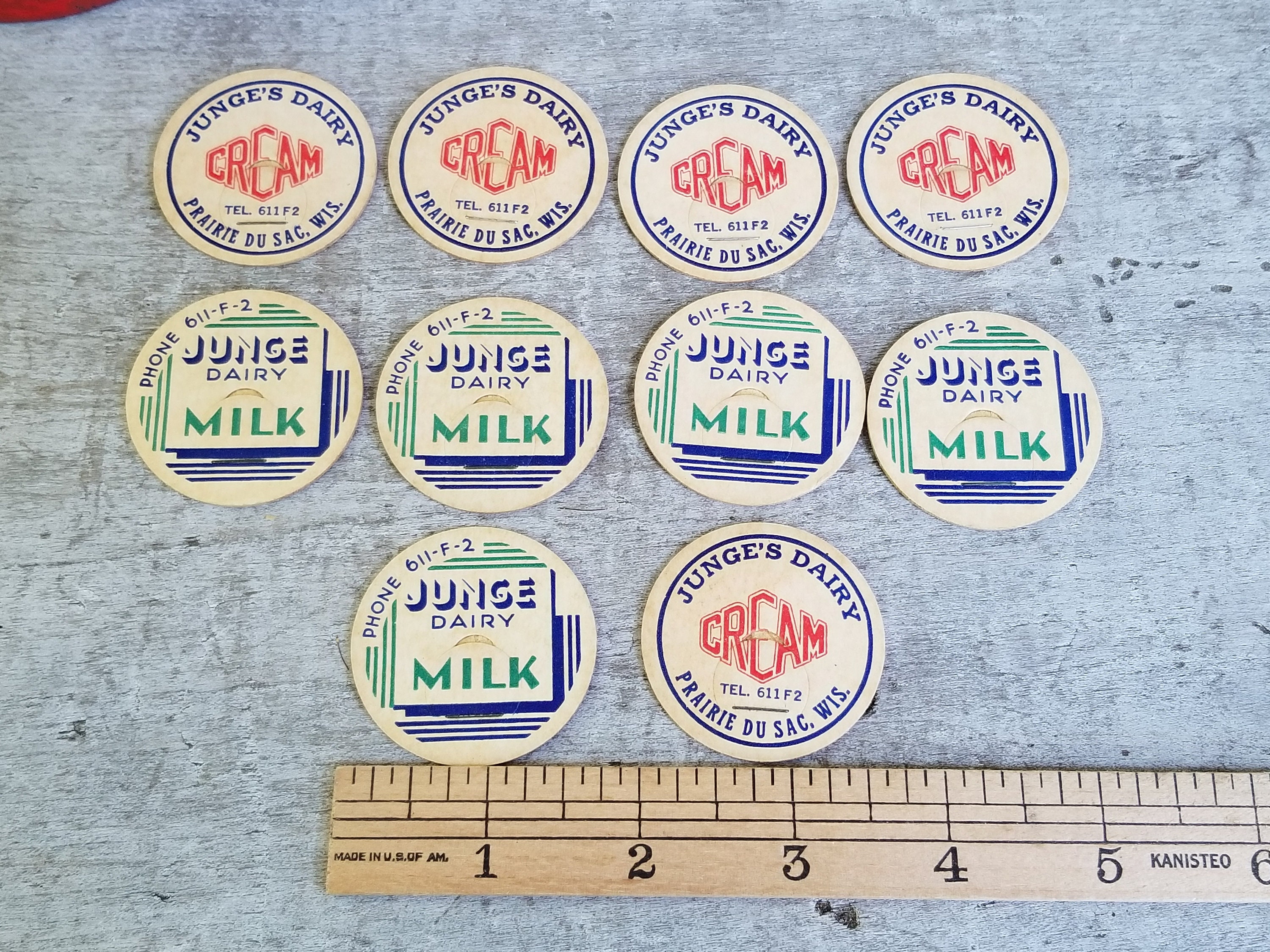 Vintage Milk Bottle Caps Milk Bottle Lids NOS Junge Dairy Etsy