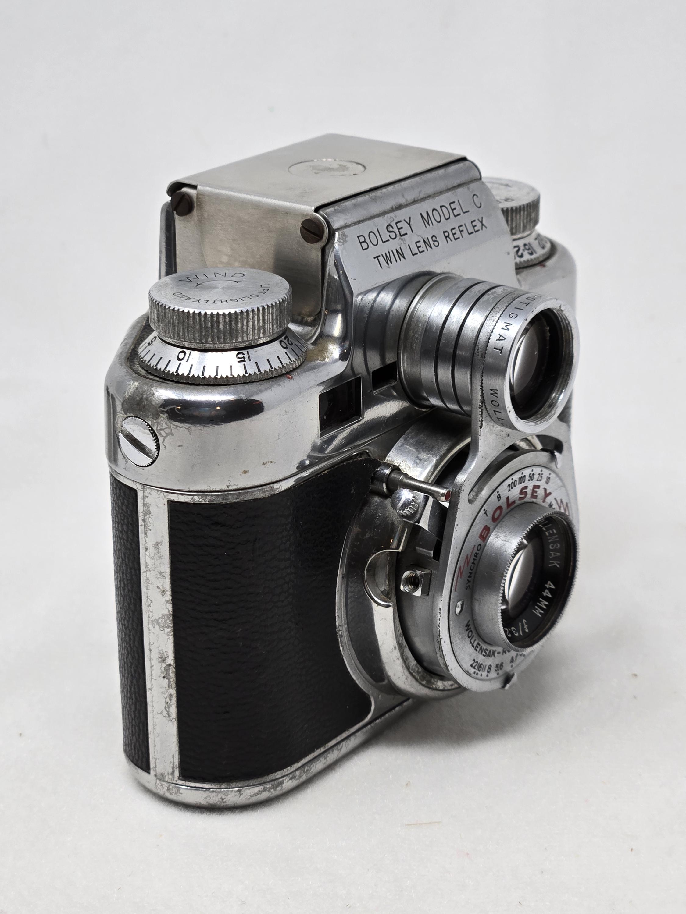 Vintage Bolsey Model C 35mm Twin Lens Reflex Camera ~ Wollensak