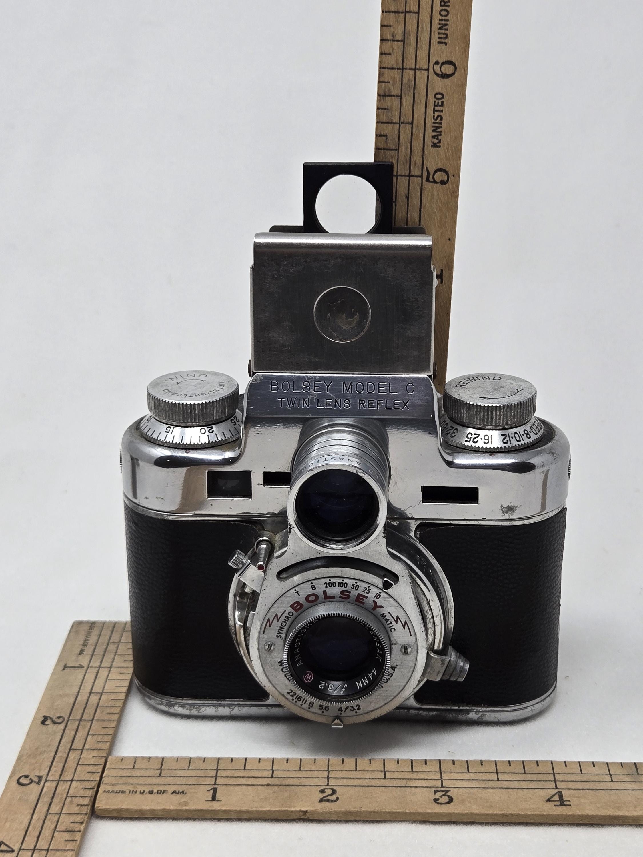 Vintage Bolsey Model C 35mm Twin Lens Reflex Camera ~ Wollensak