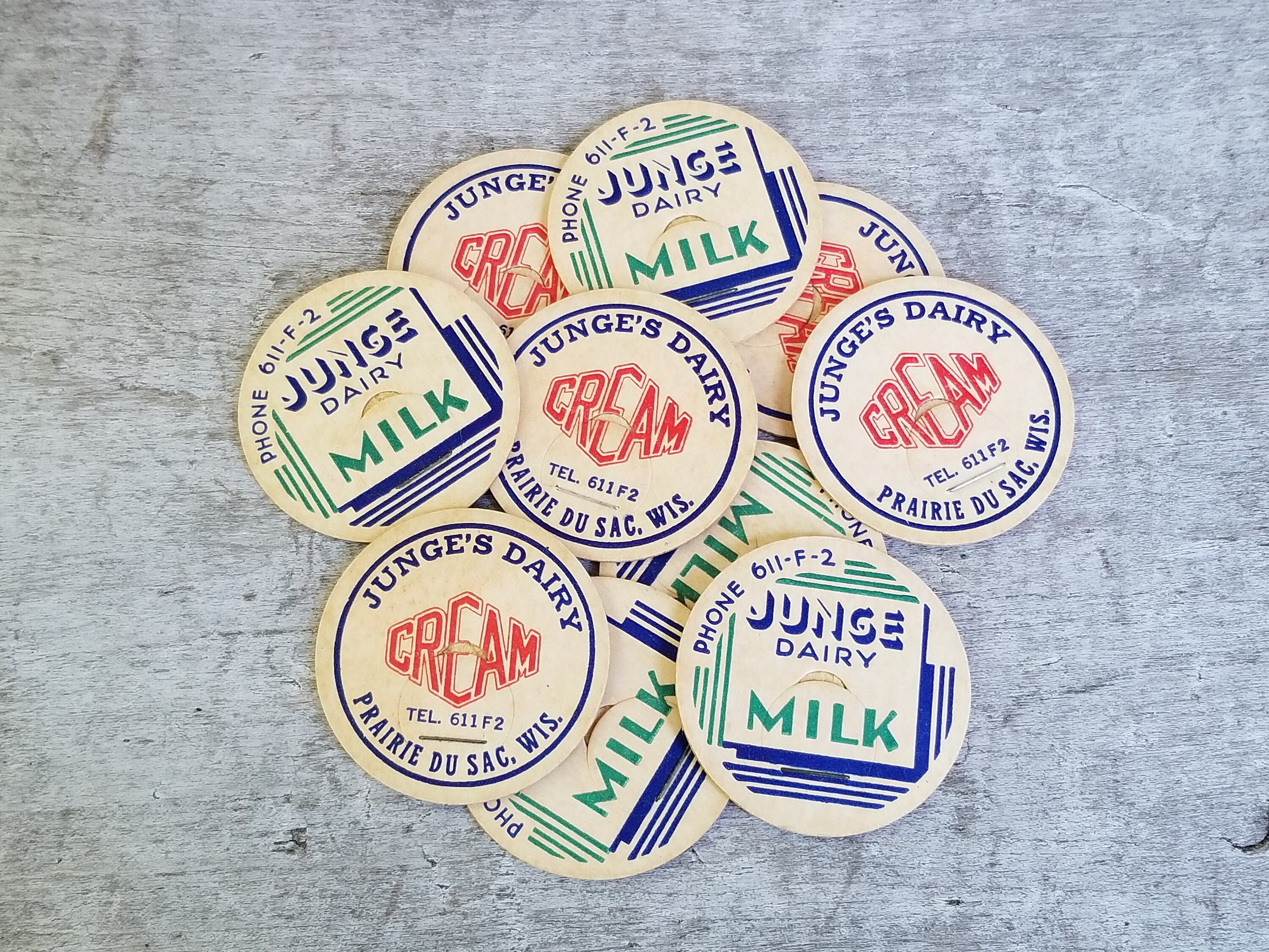 Vintage Milk Bottle Caps Milk Bottle Lids NOS Junge Dairy Etsy