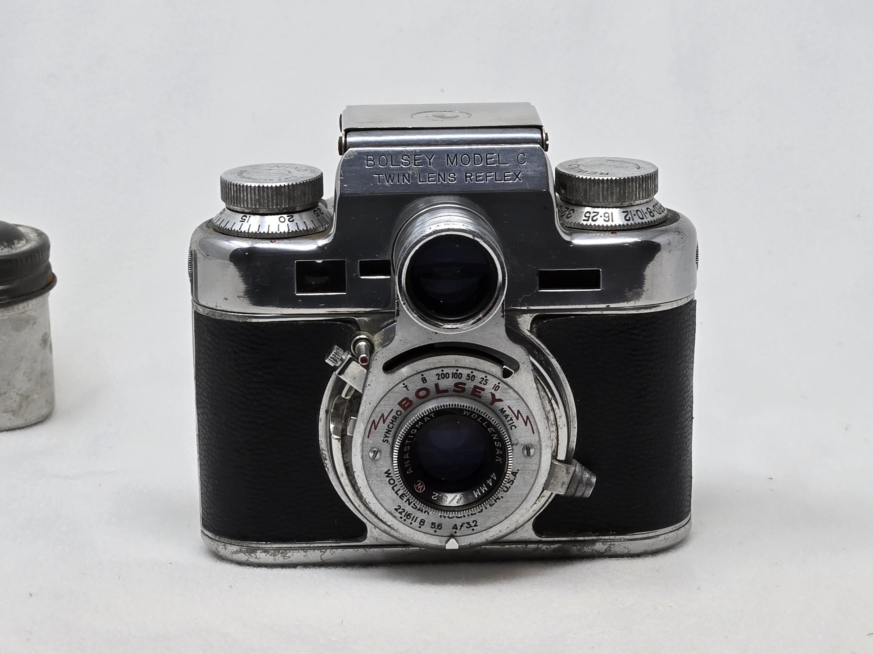 Vintage Bolsey Model C 35mm Twin Lens Reflex Camera ~ Wollensak