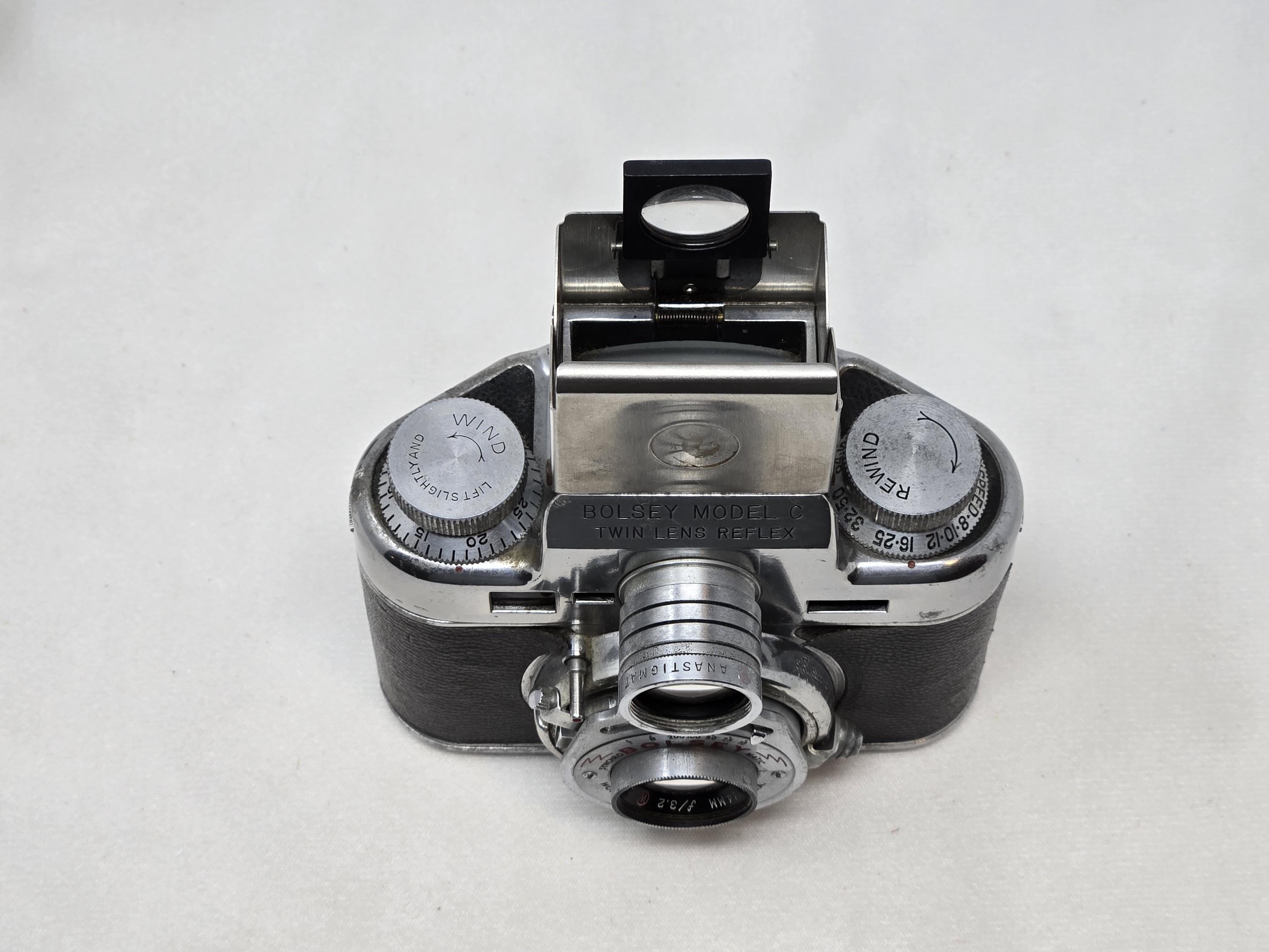 Vintage Bolsey Model C 35mm Twin Lens Reflex Camera ~ Wollensak