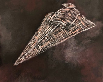 Star Destroyer acrylic painting