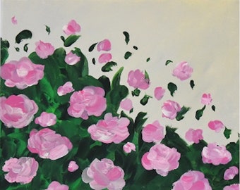 Rose Garden Acrylic Painting