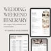 60+ Pages Wedding Itinerary Template 2.0 | Editable Canva Template Includes Timeline, Checklists, TikTok Video Ideas, Shot List and Inspo 