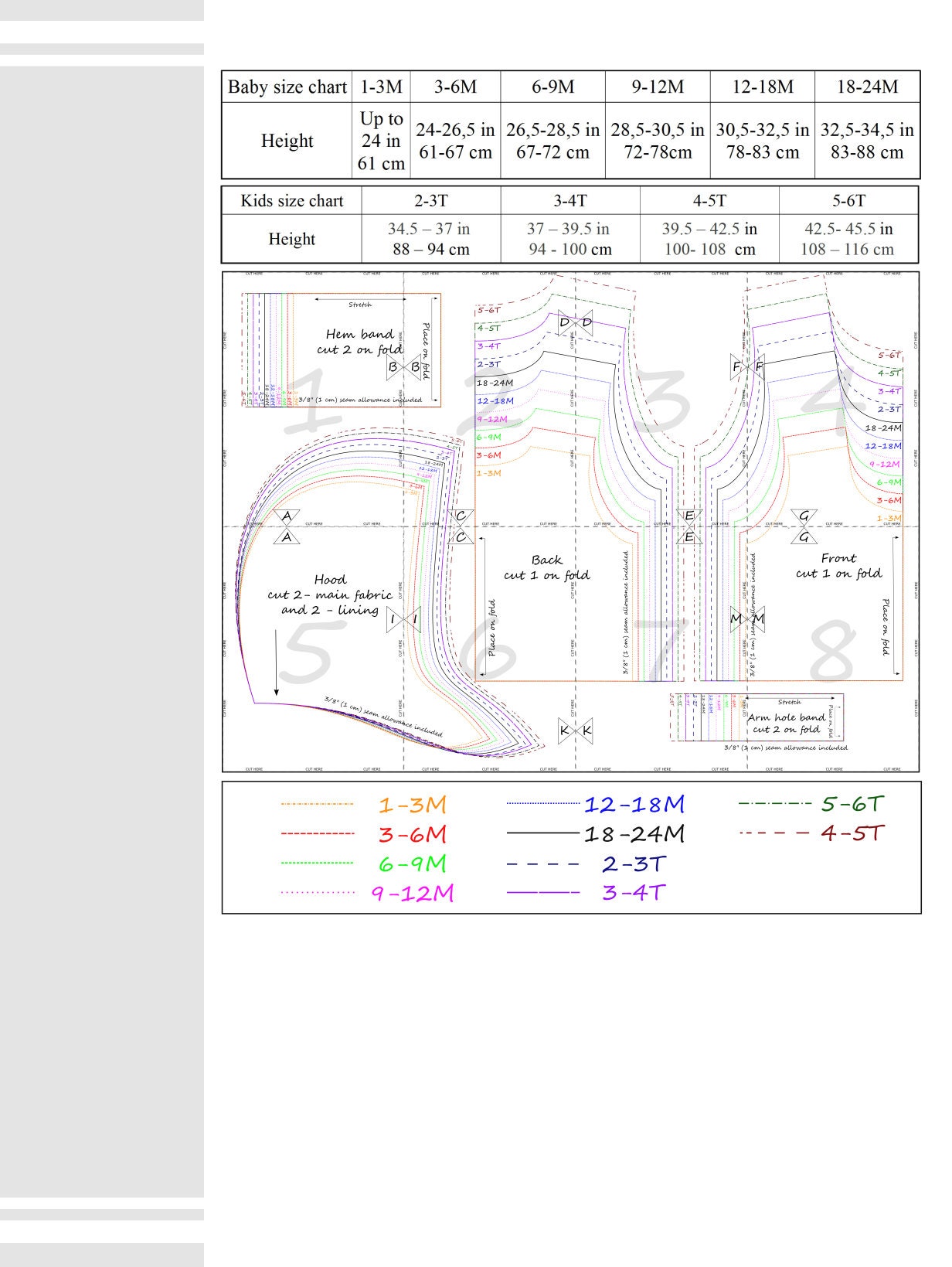 Hoodie Sewing Template