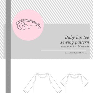 First page of PDF sewing pattern for baby lap tee