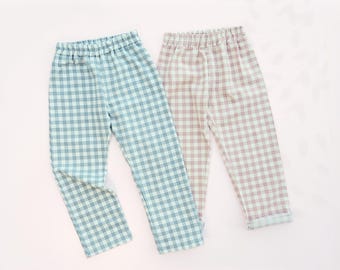 Kids Relaxed Fit Pants Sewing Pattern PDF Elastic Waistband Pajama Pants Beginner Loungewear Project Toddler Boy Clothes Idea Baby Girl Gift