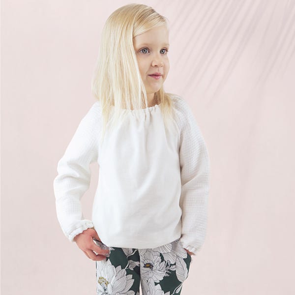 Kids Top Sewing Pattern PDF – Baby, Toddler & Girls Blouse with Short or Long Sleeves – Easy Beginner Shirt Tutorial (1M–10Y)