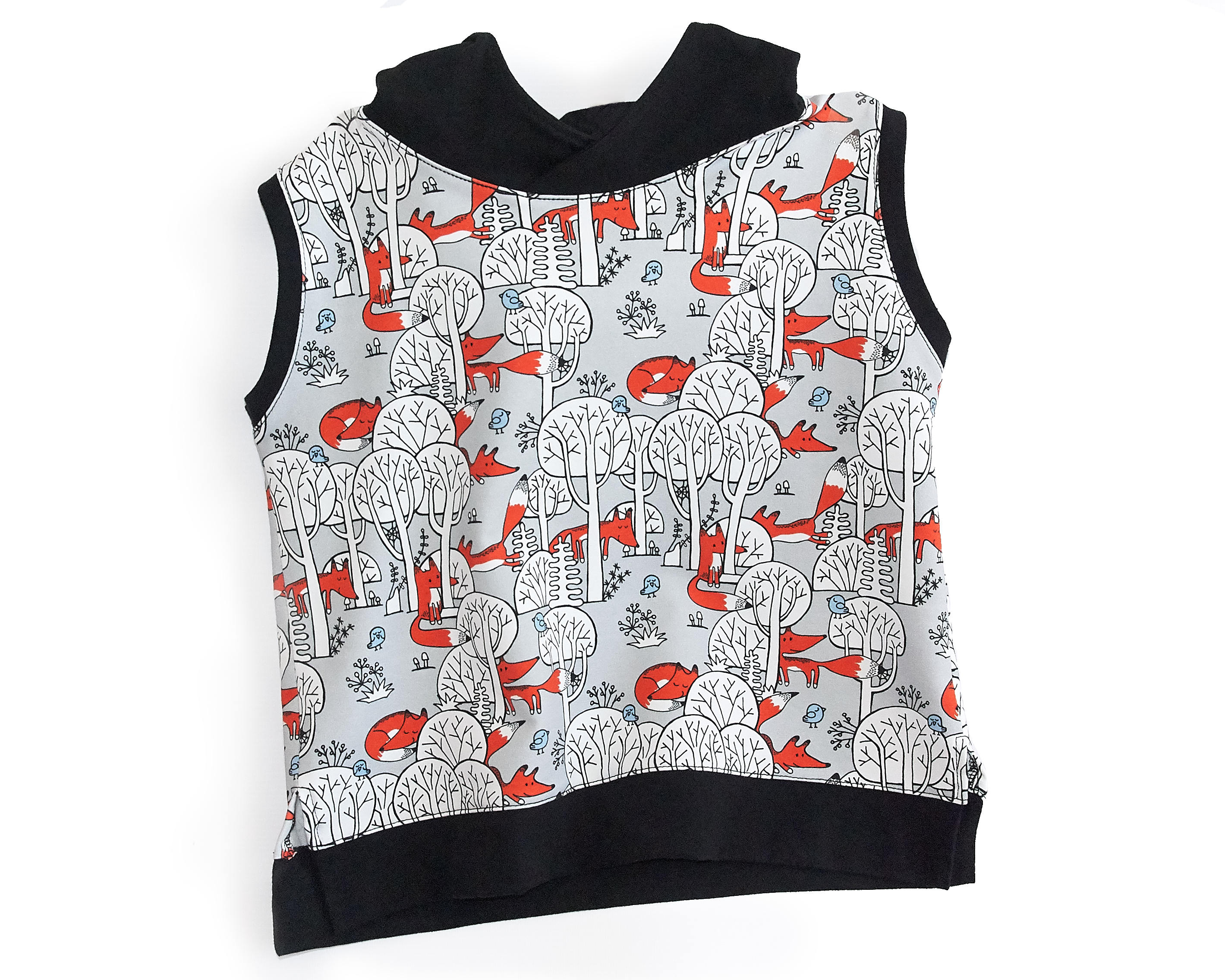 Oversized sleeveless hoodie sewing pattern, baby sewing patterns, kids