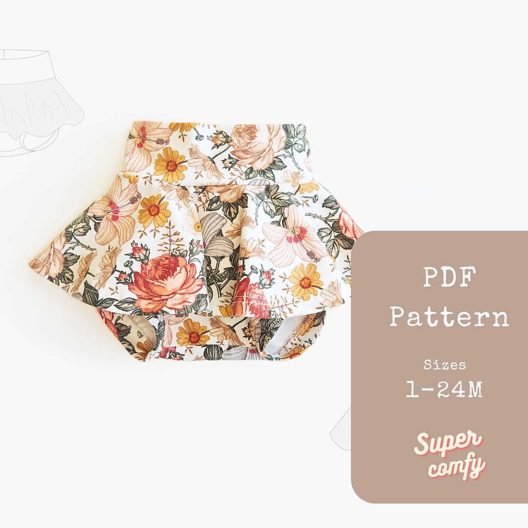 Skirted Bummies Pattern | Baby Bummies Sewing Pattern PDF | Baby Sewing ...
