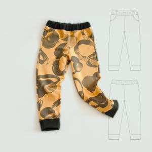 Boys Sweatpants Pattern PDF Joggers Sewing Project for Beginners Easy Toddler Track Pants Pattern Pajama Bottoms Idea Kids Clothes