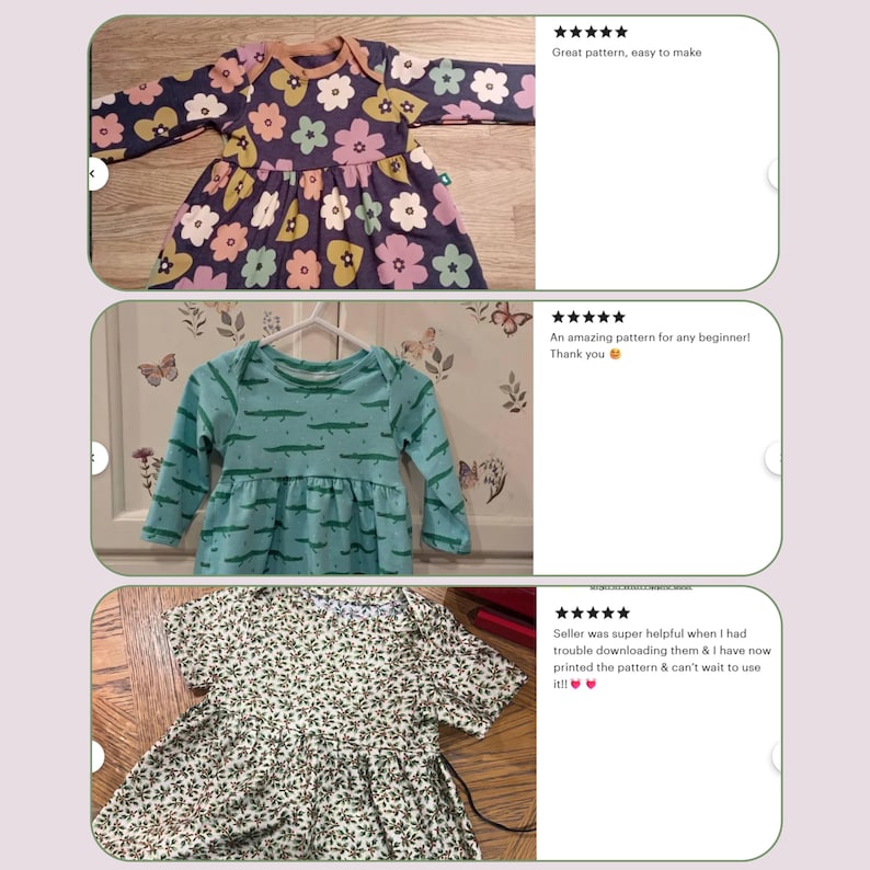 Easy Beginner Baby Dress Pattern and Tutorial Girl Pattern PDF for Infant DIY Gift to Sew Babies Clothes Patterns from MadeByMePatterns image 17
