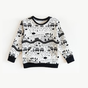 Kids Sweatshirt PDF Sewing Pattern – Beginner Friendly Pullover for Boys & Girls – Easy DIY Kid Sweater – Toddler and Child Sizes Loungewear