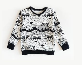Kids Sweatshirt PDF Sewing Pattern – Beginner Friendly Pullover for Boys & Girls – Easy DIY Kid Sweater – Toddler and Child Sizes Loungewear