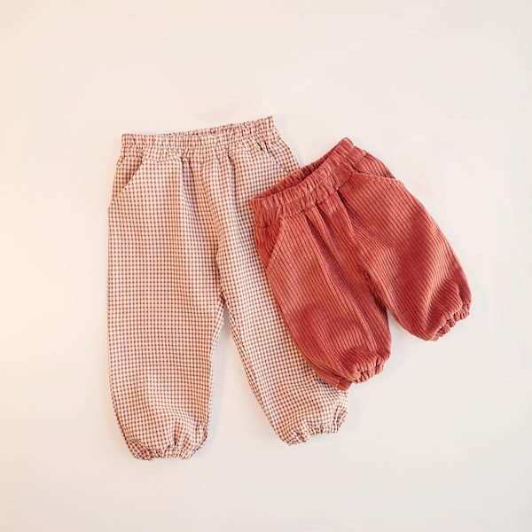 Kinder Ballon Hose Schnittmuster für Anfänger Kleinkind Jogginghose Muster PDF Laufhose Kleidung Idee Baby Schnittmuster und Anleitungen