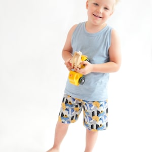 ds knit tank top and boys shorts sewing pattern bundle beginner sewing project.