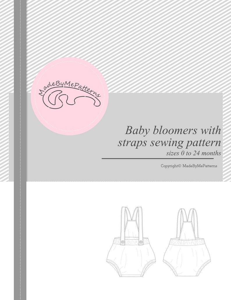 Baby bloomers sewing pattern and tutorial Ebook Baby shower gift to sew Newborn photo prop 1st birthday outfit image 7