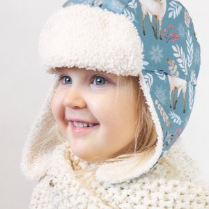 Sewing patterns and tutorials trapper hat PDF pattern from 1 month up to adult sizes image 3