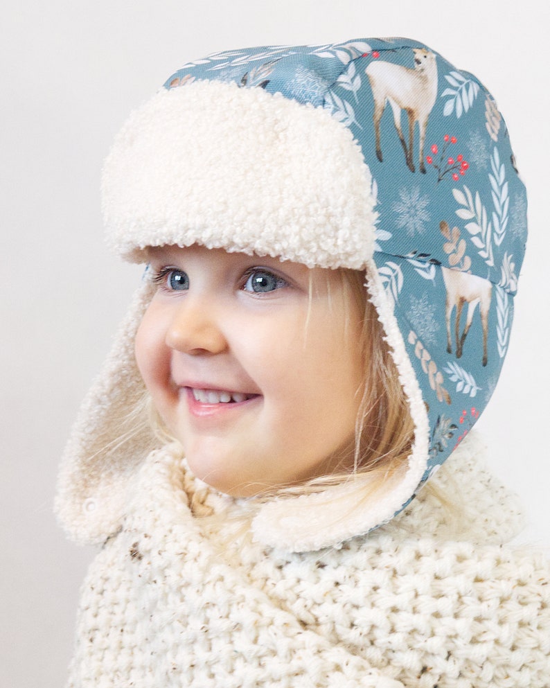 Sewing patterns and tutorials trapper hat PDF pattern from 1 month up to adult sizes image 3