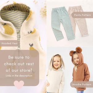 Baby Romper Sewing Pattern for Beginner Toddler Overalls Patterns Set Summer Baby Outfit matching Girl Boy Dungaree Project to Sew PDF Guide image 17