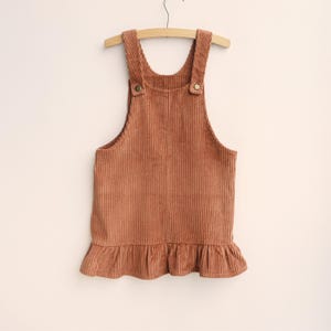 Pinafore Dress Pattern PDF Download for Little Girl Farmhouse Dress Sewing Project Easy Overall Dresses Beginners Idea from MadeByMePatterns