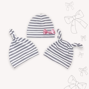 Baby Hat Sewing Pattern PDF – Infant & Toddler Beanie Pattern (1M–6Y) – Easy Knit Baby Clothes Sewing Project – DIY Winter and Fall Hat