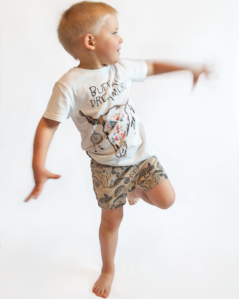 Toddler bloomers and kids shorts created using an easy baby bummies sewing tutorial.