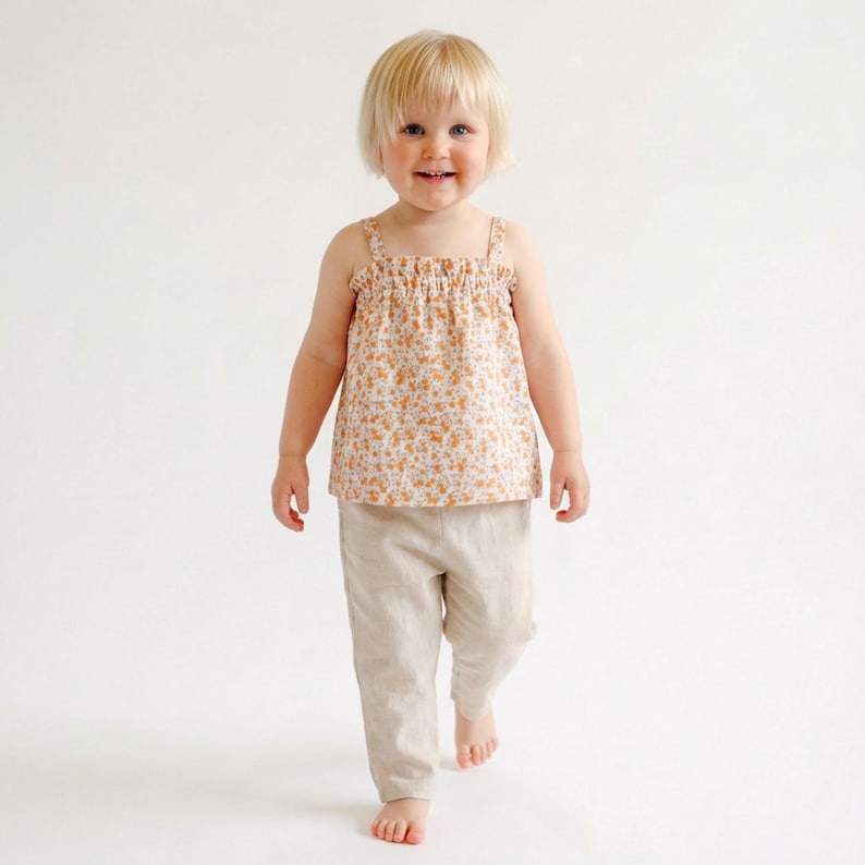 PDF sewing patterns bundle for kids summer dress and top