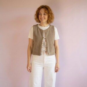 Womens Vest Pattern Easy Sleeveless Jacket PDF Sewing Pattern for Beginners . Ready vest on the women size 6 EU 38