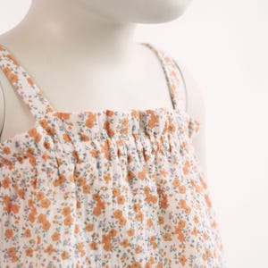 Zomerjurk patroon en top naaipatronen bundel voor kinderkleding mousseline baby outfit idee heel eenvoudig beginnersproject om te naaien peuterjurk afbeelding 13