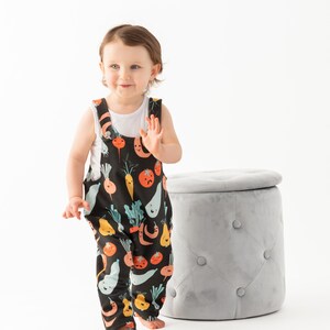 Gender neutral baby overalls sewing pattern