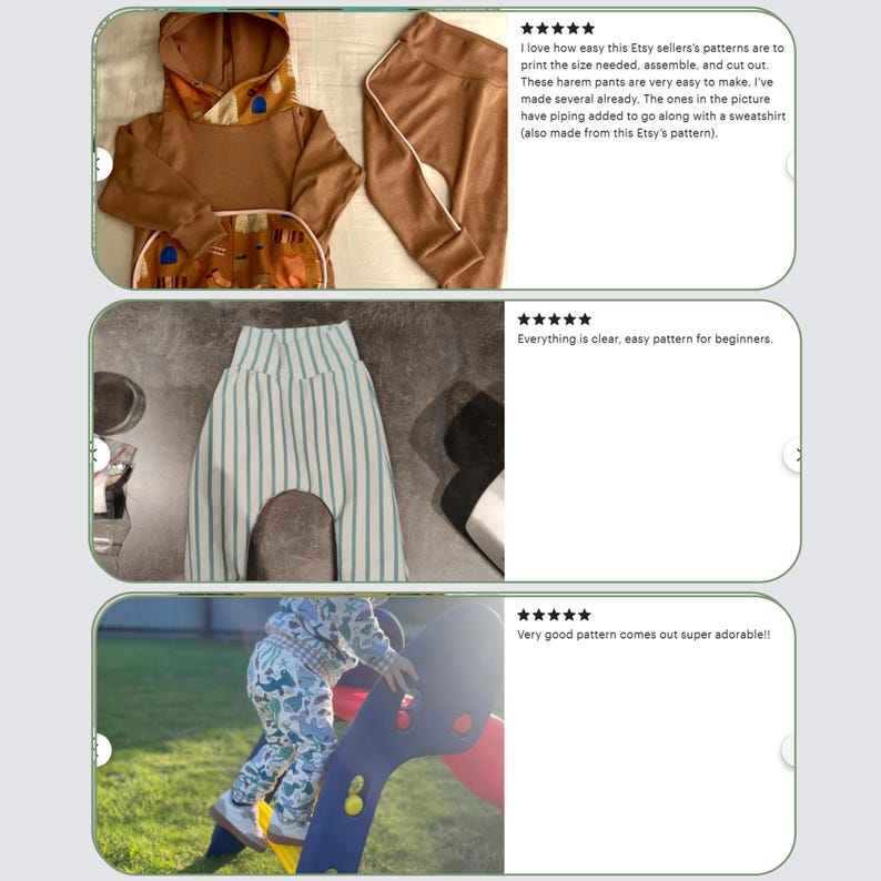 Baby Pants Pattern Easy to Sew Harem Pants Sewing Patterns PDF Knit Leggings DIY Shower Gift for Babies Clothes Ideas image 9