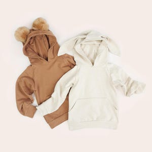 Bunny Ear Hoodie Sewing Pattern PDF – Beginner Baby and Kids Sweatshirt DIY Printable Pullover