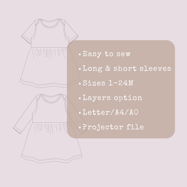 Easy Beginner Baby Dress Pattern and Tutorial Girl Pattern PDF for Infant DIY Gift to Sew Babies Clothes Patterns from MadeByMePatterns image 2