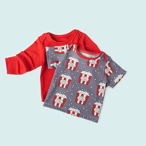 Patrón de costura fácil para camiseta de bebé (PDF) Camiseta para bebés y niños pequeños (1 a 24 meses) Descarga digital
