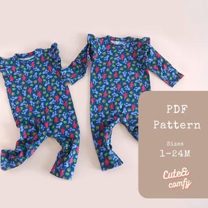 Romper pattern for Baby | Baby Romper Pattern PDF | Baby Girl Romper Pattern | Baby Romper Sewing Pattern PDF | Baby Girl Sewing Patterns