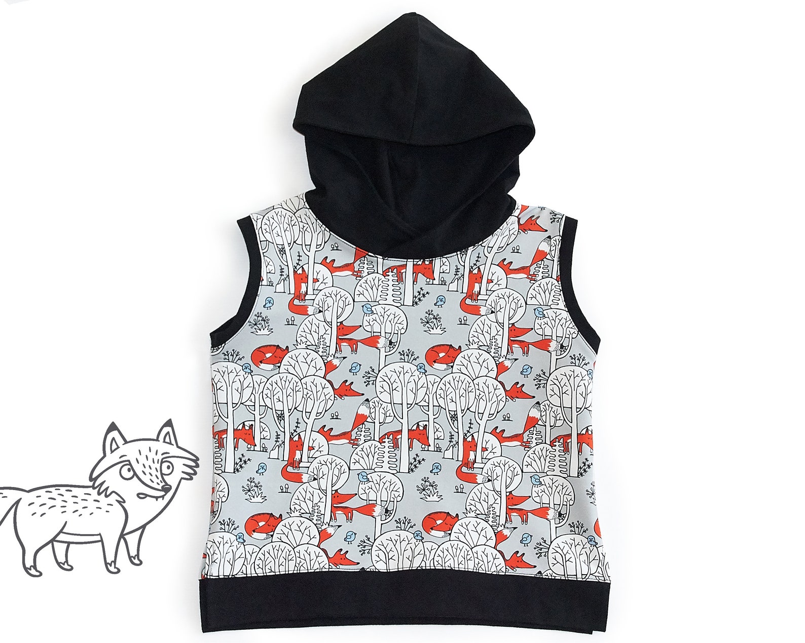 Oversized Sleeveless Hoodie Sewing Pattern Pdf Etsy