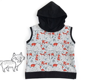 Oversized sleeveless hoodie sewing pattern pdf