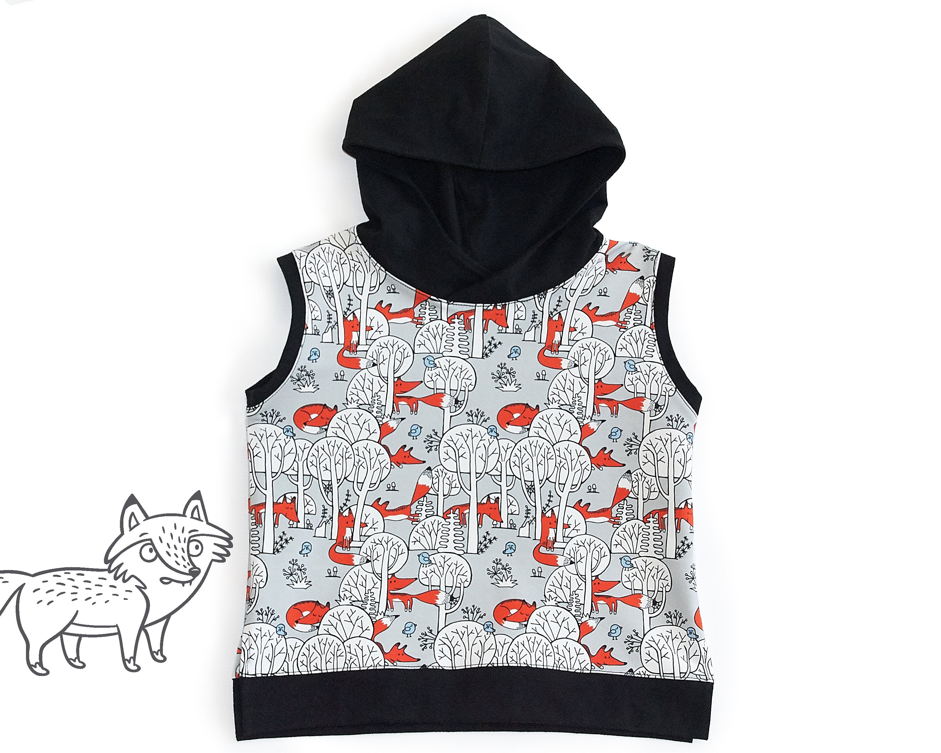 Oversized Sleeveless Hoodie Sewing Pattern Pdf Etsy Australia