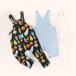 Adorable overalls pattern | Kids and baby romper pattern | Jumpsuit pattern | Baby shower gift