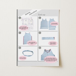 Tank Top & Boys Shorts Pattern Bundle Easy Beginner PDF Sewing Pattern for Kids Basketball Style Outfit Toddler Boy Knit Summer Set Idea image 11