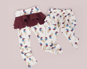 Patrón de leggings con falda para niños y bebés, patrón de costura en PDF, mallas de baile para niños pequeños, proyecto fácil de bricolaje para principiantes, idea para regalo de cumpleaños