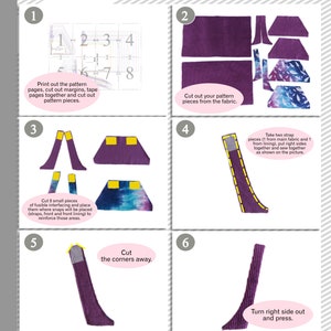 Beginner-friendly sewing instructions – step-by-step photo guide included with PDF pattern for girls dress.